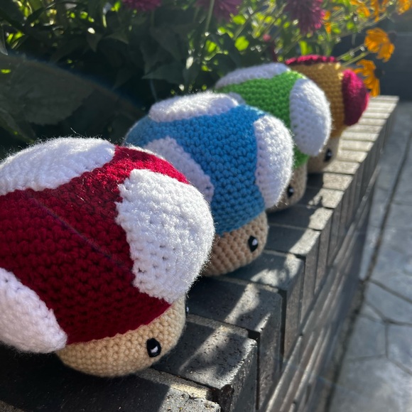 Bestseller Hand Crocheted Super Mario Mushrooms! RESTOCKED - Picture 5 of 14